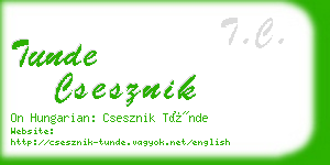 tunde csesznik business card